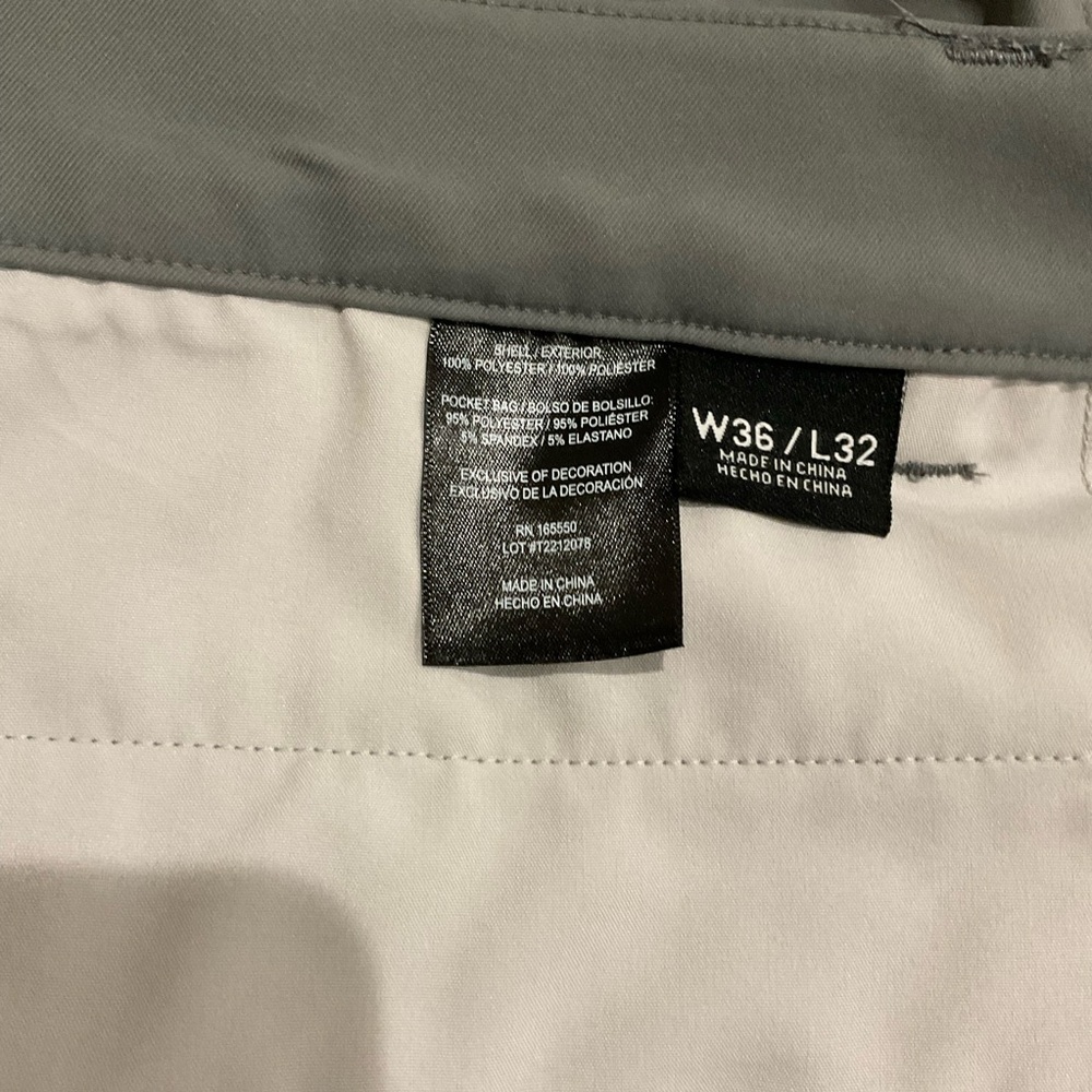32 Degrees Cool Stretch Pants Performance Straight Leg Grey Men’s Size 36 x 32 - Picture 10 of 11